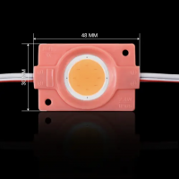 LED модуль BRT COB 2.4Вт круглий PINK 12В IP65 Рожевий